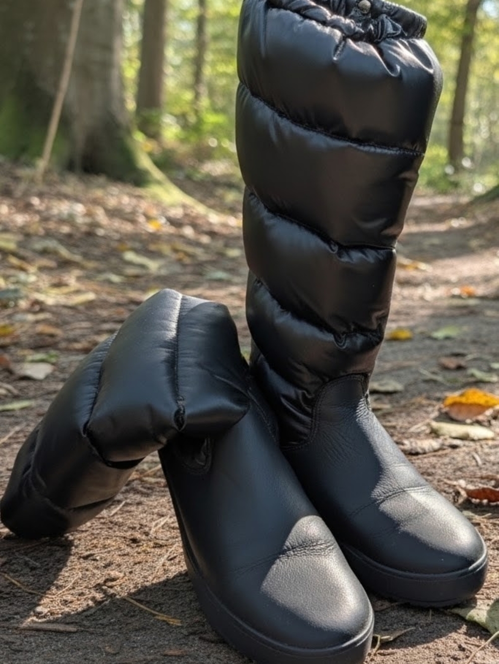 Moncler Leather Logo Boots